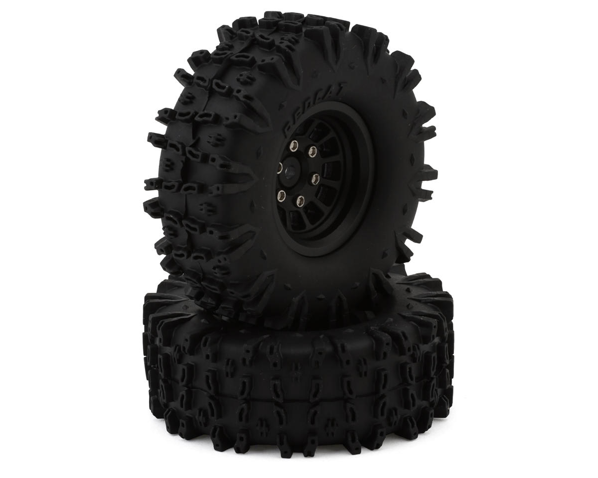 Redcat Ascent-18 Apex 1.3" Apex Pre-Mounted Tires (Black) (2)