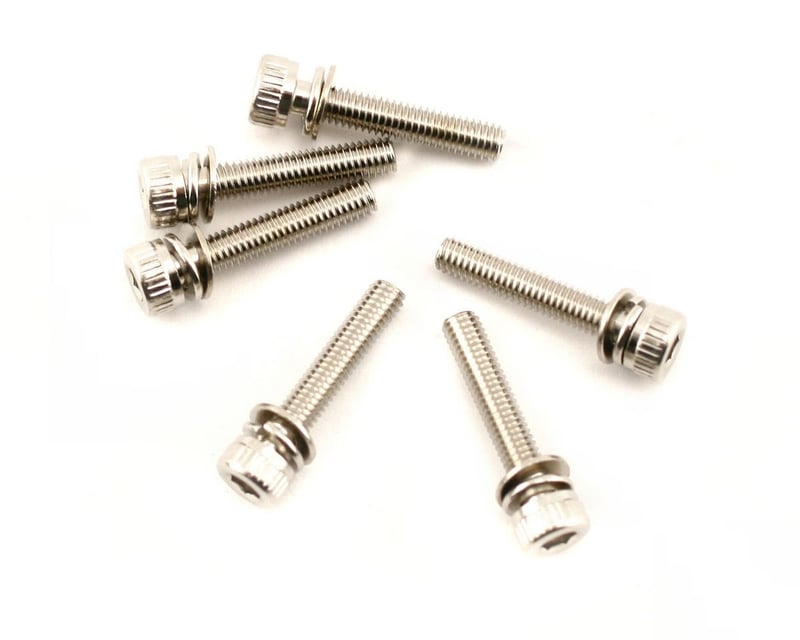 Cap-Head Machine Screws 3x15 mm w/ Washers (6)