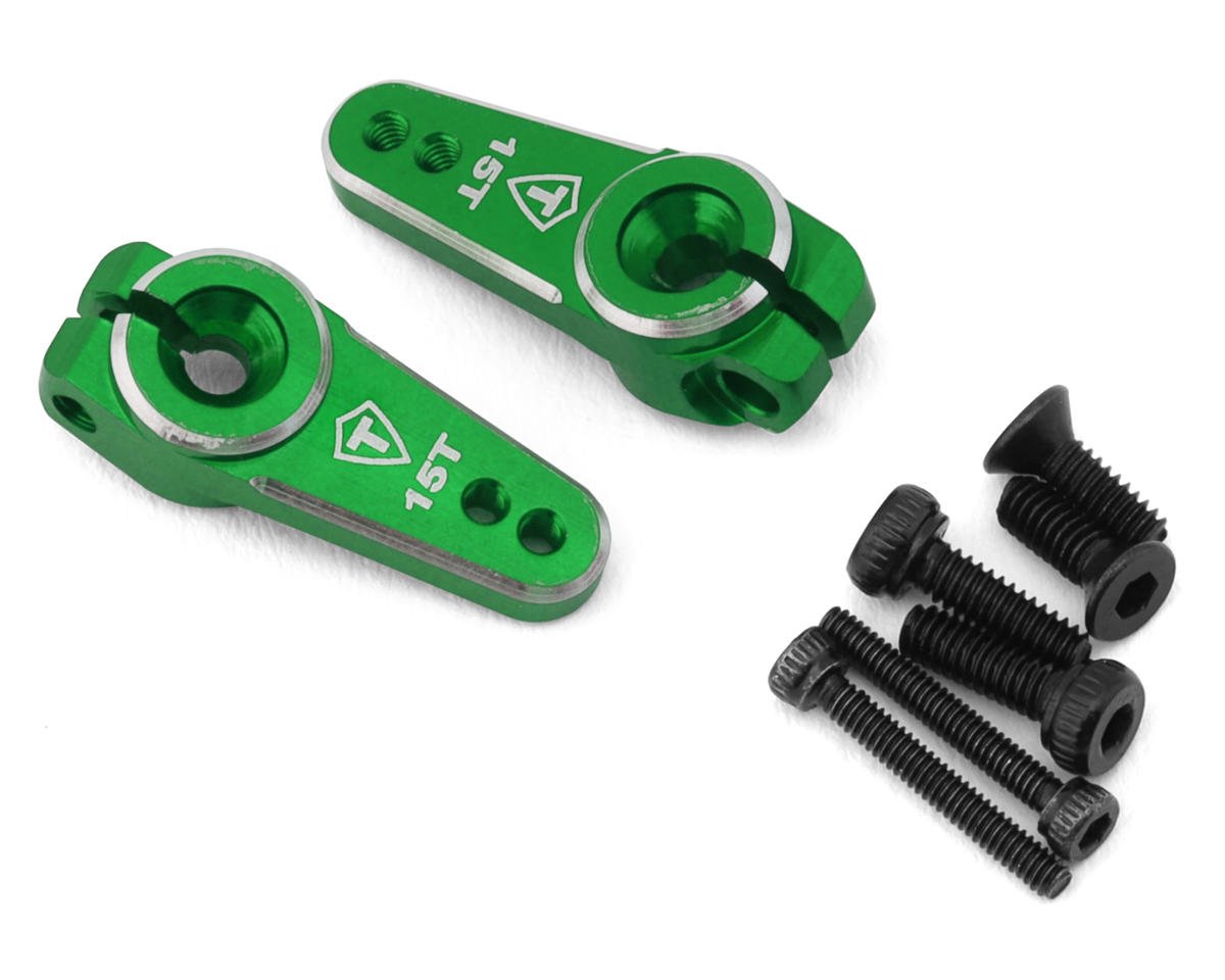 Treal Hobby Axial SCX24 Aluminum Servo Horn (Green) (2) (15T) (Emax)