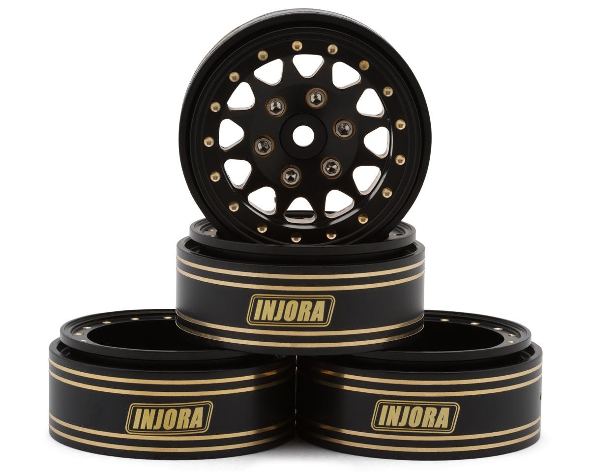 Injora 1.3" D-Slot Brass Micro Rock Crawler Beadlock Wheels