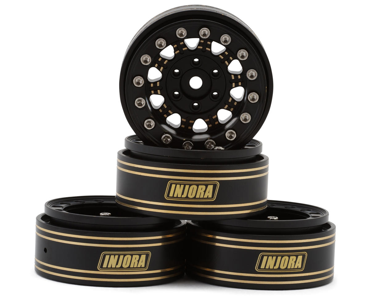 Injora 1.3" D-Slot Super Heavy Brass Micro Rock Crawler Beadlock Wheels