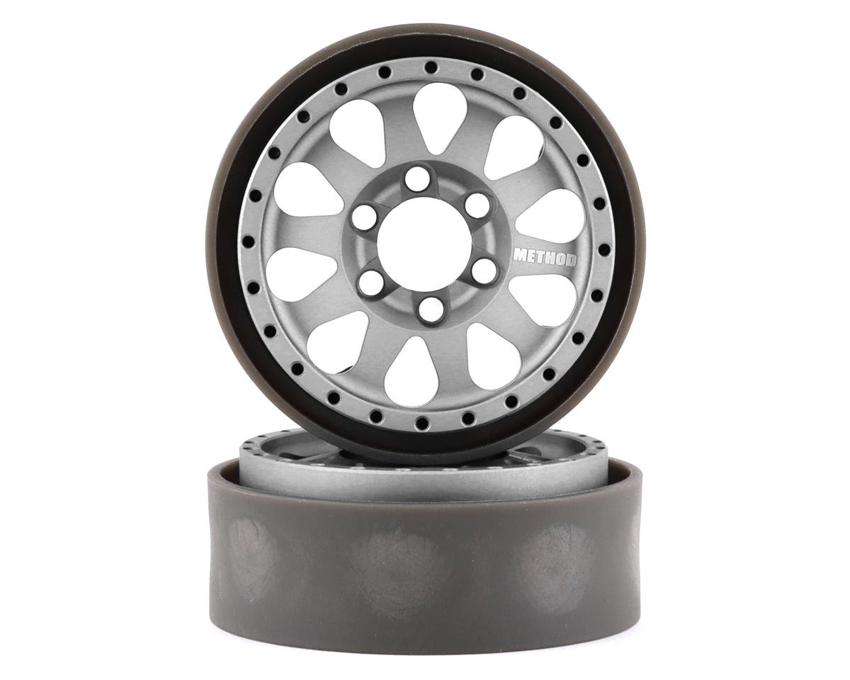 Vanquish Products Method 101 V2 1.9" Beadlock Crawler Wheels (Silver/Black) (2)