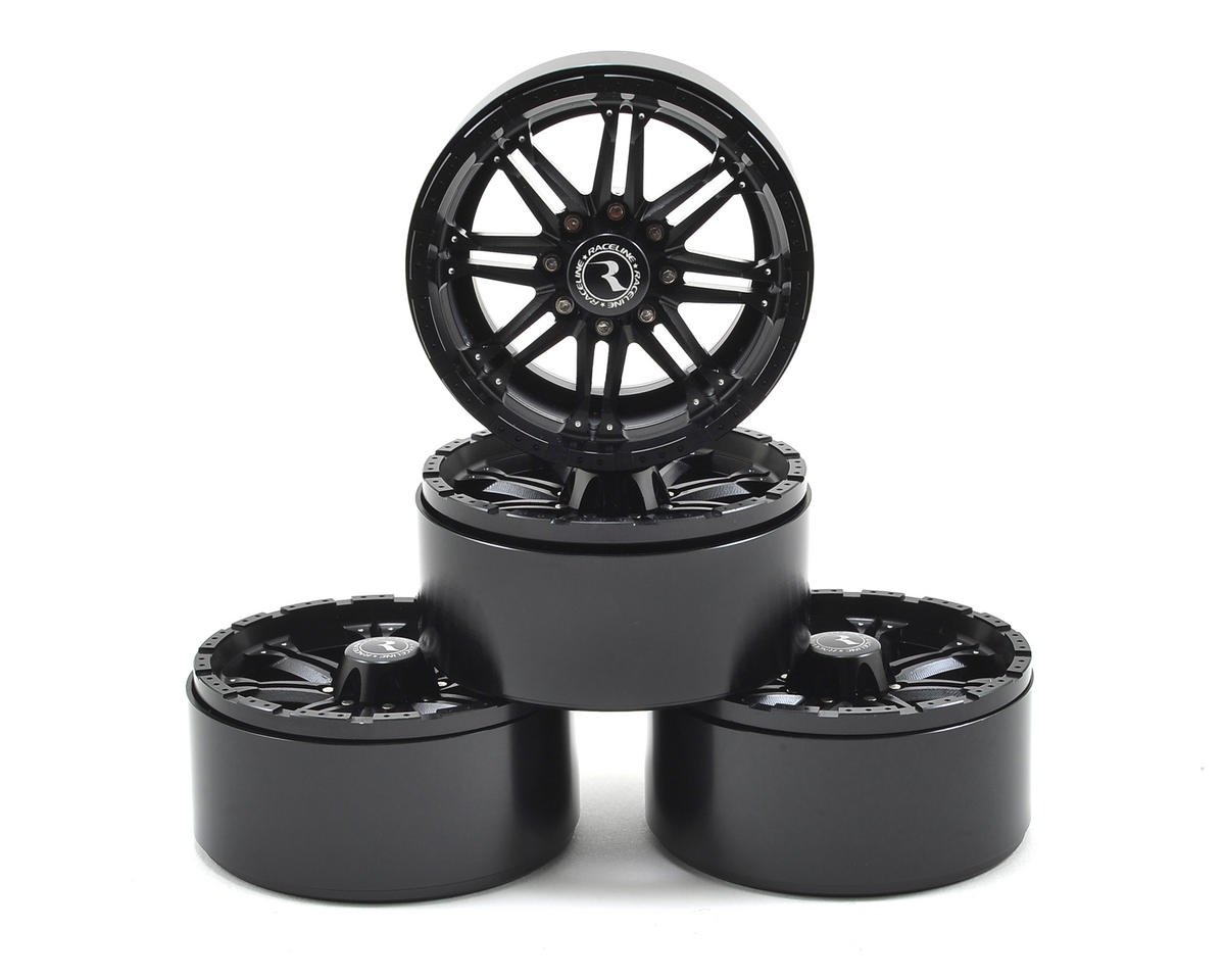 RC4WD Raceline Octane 2.2" Aluminum Beadlock Crawler Wheels (4) (Black)