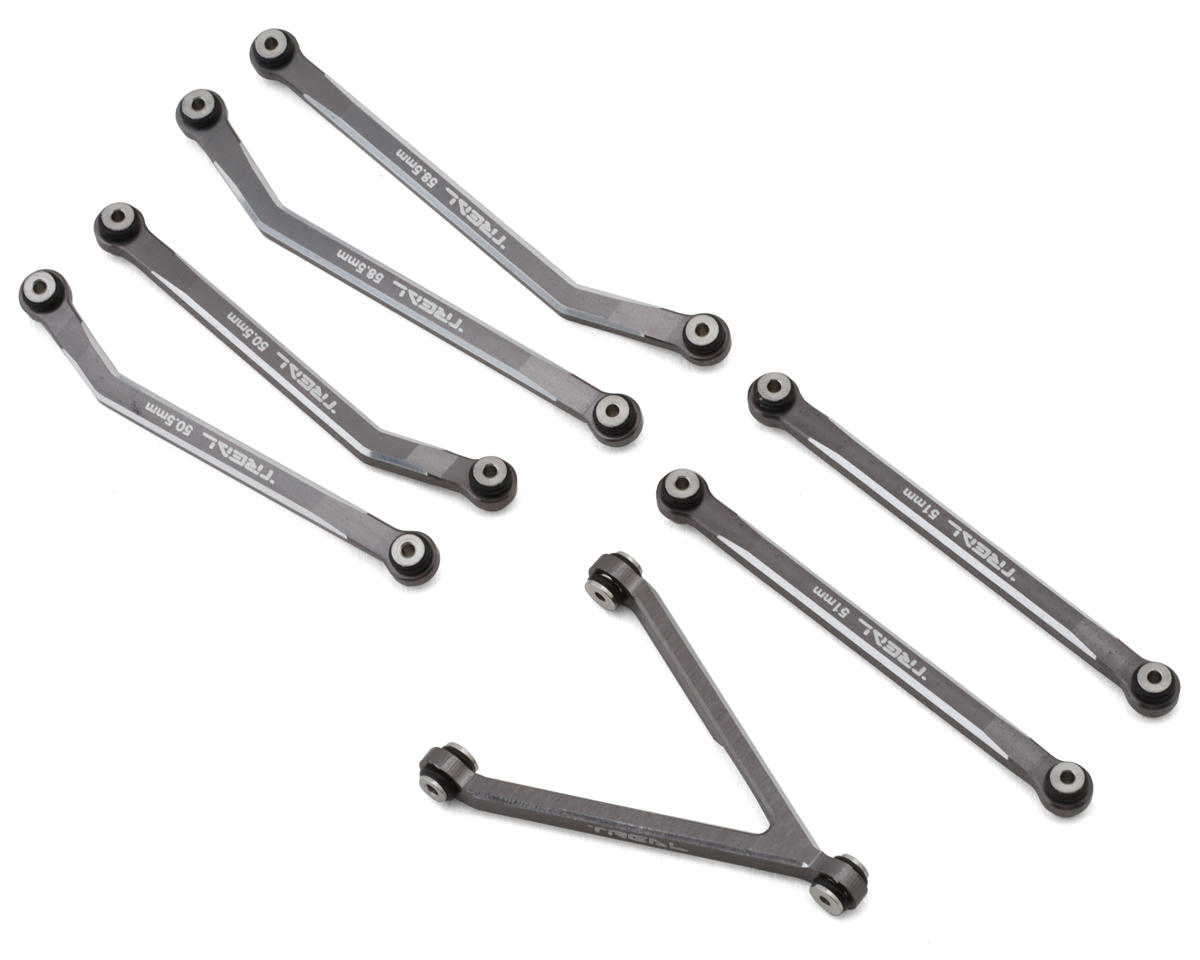 Treal Hobby Axial SCX24 Aluminum High Clearance Link Set (Grey)