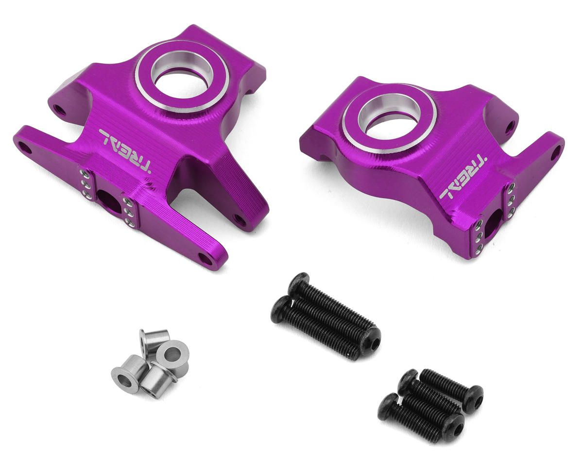 Treal Hobby Vanquish H10 Optic 7075 Aluminum Front Steering Knuckles (Purple)