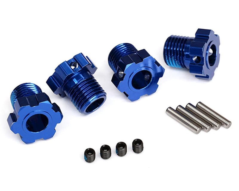 17 mm Blue Aluminum Splined Wheel Hubs (4)