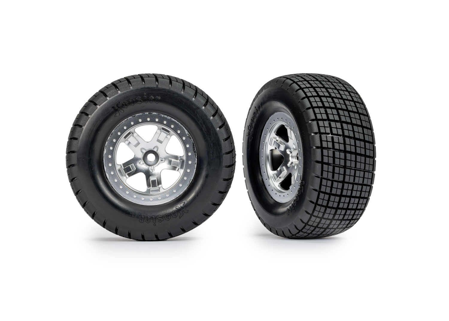 Dirt Oval Satin Rear Wheels w/ Hoosier Tires (2)