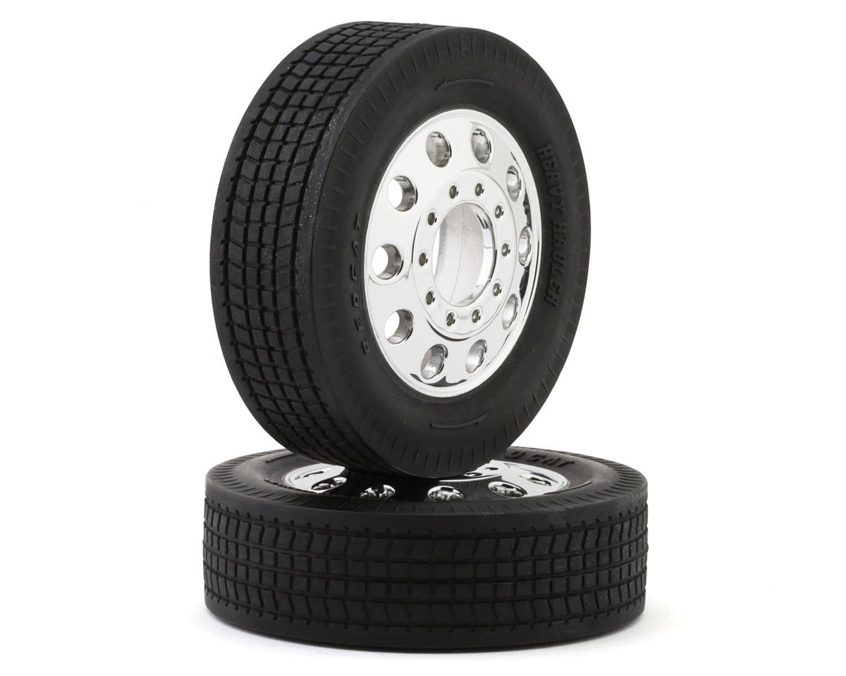 Redcat Custom Hauler Front Pre-Mounted Tires (Chrome) (2)