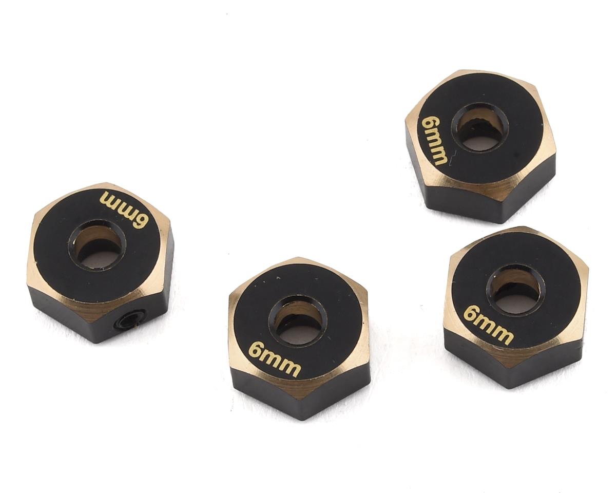 Samix SCX10 II Brass 12mm Hex Adapter (4) (6mm)