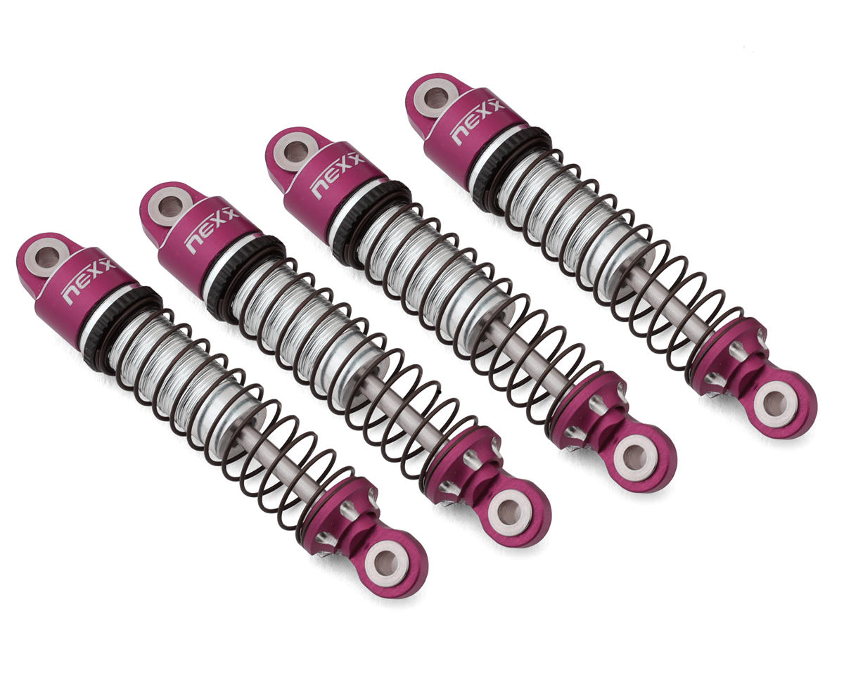 NEXX Racing 56mm Aluminum Threaded Oil-Filled Shocks (Purple) (4)