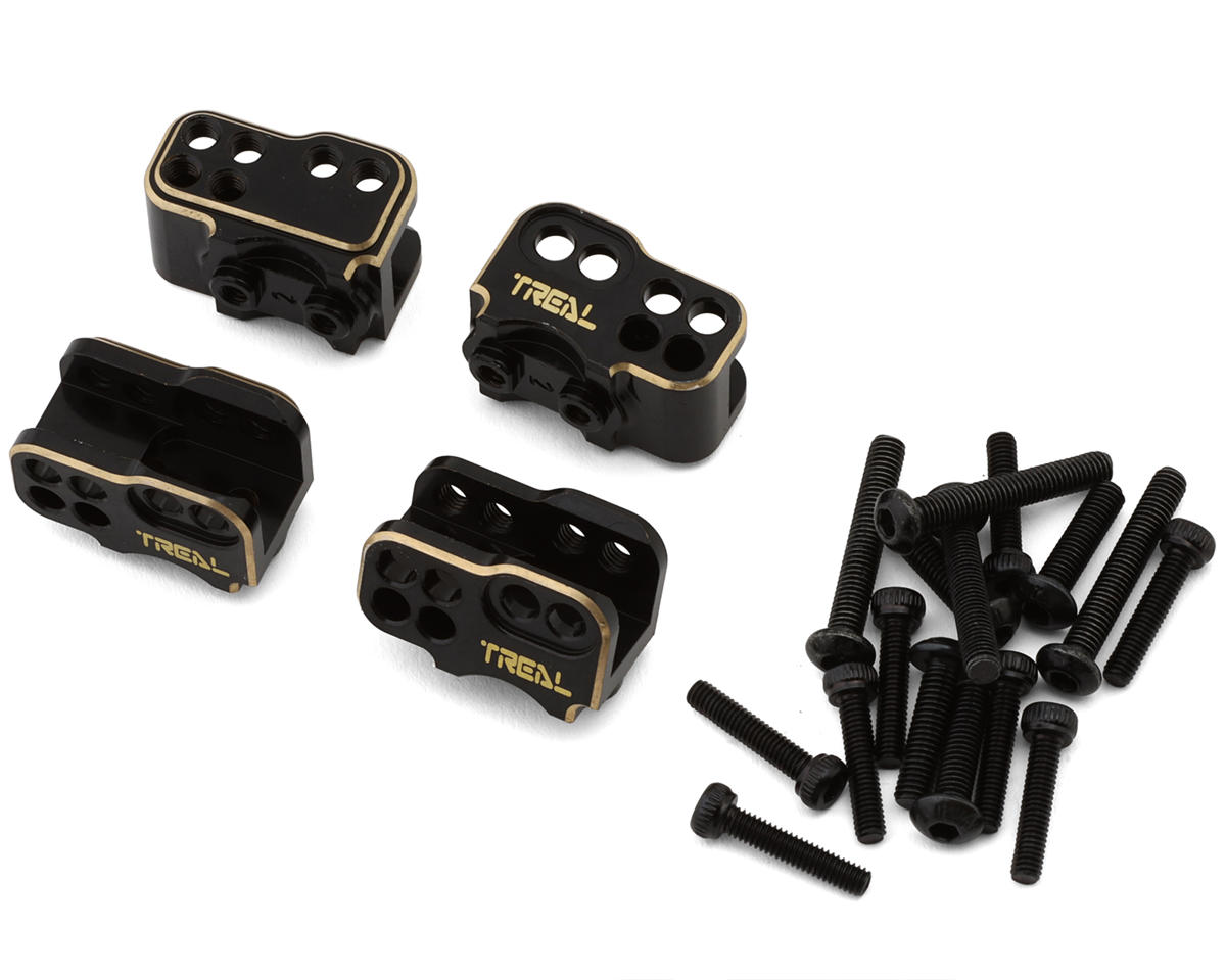 Treal Hobby Axial SCX10 II Brass Lower Shocks & Suspension Links Mounts Set