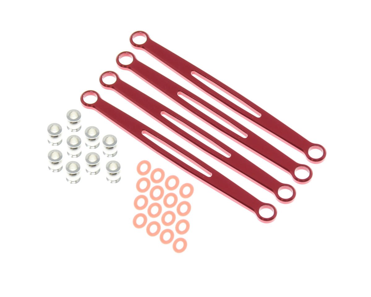 Redcat Ascent 18 Aluminum Rear Upper & Lower Links (Red) (4)