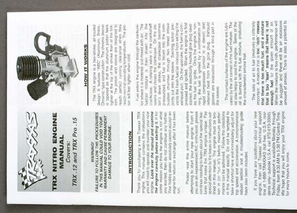 TRX Pro.15 Engine Manual