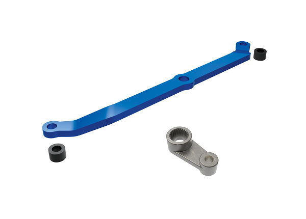 Blue Aluminum Steering Link & Metal Servo Horn