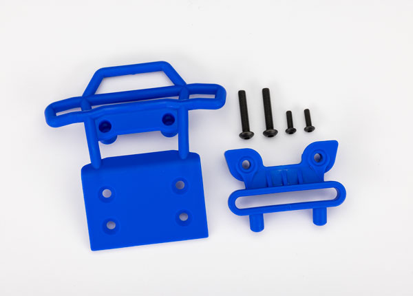 Blue Front Bumper and Bumper Mount