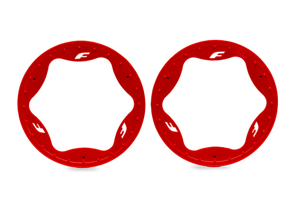 4.3" Red Funco Rear Beadlock Rings (2)
