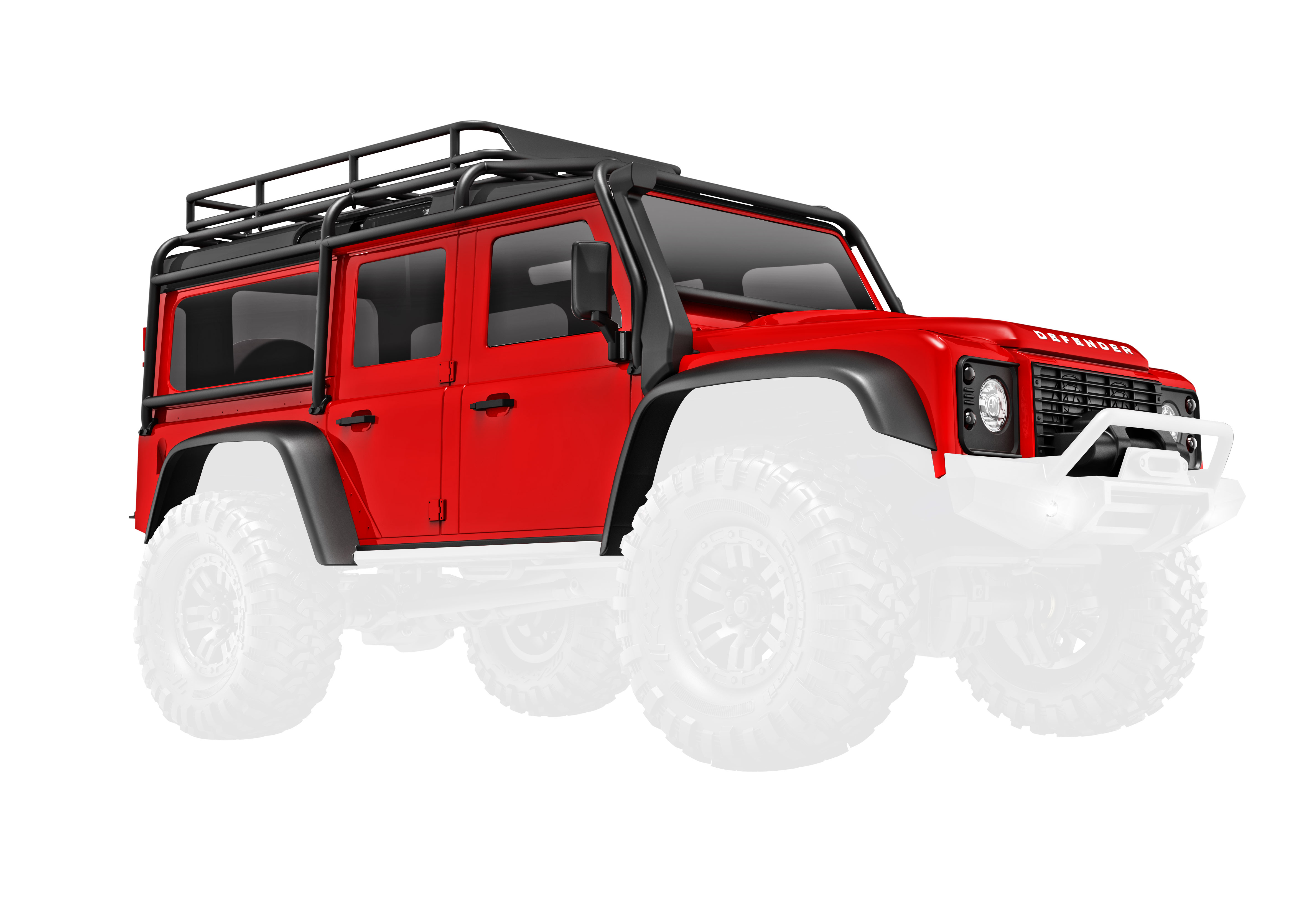 TRX-4M Land Rover Defender Assembled Red Body
