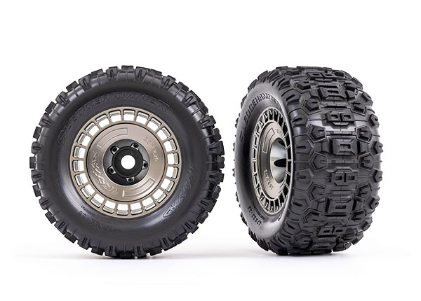 3.8" Modular Wheels & Sledgehammer Tires (2)