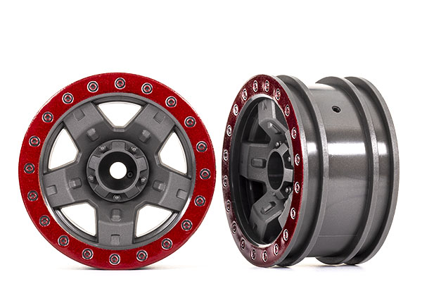 2.2" Red TRX-4 Sport Wheels (2)