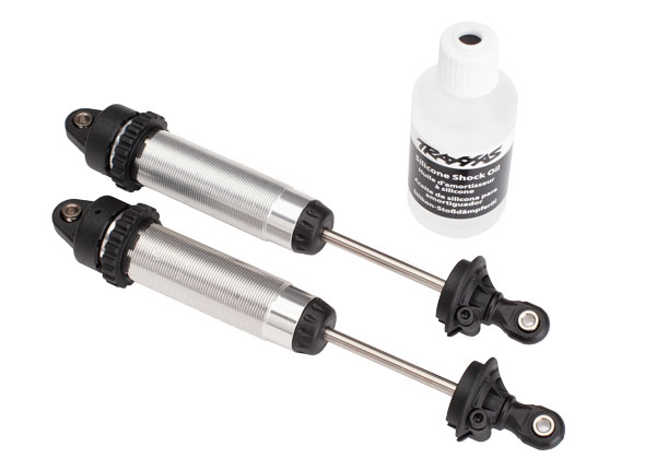134 mm Silver Aluminum GTR Shocks (2)