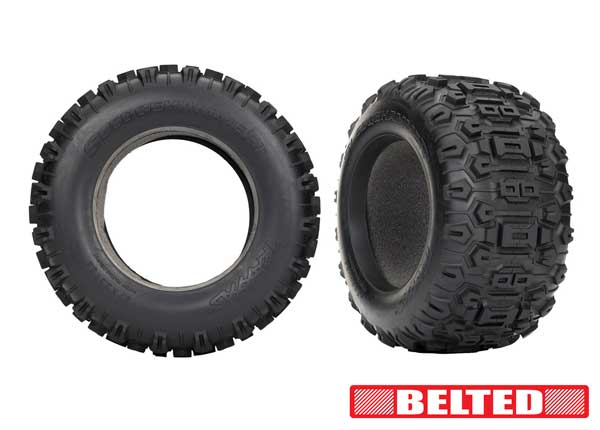 3.8" Belted Sledgehammer Tires w/ Inserts (2)
