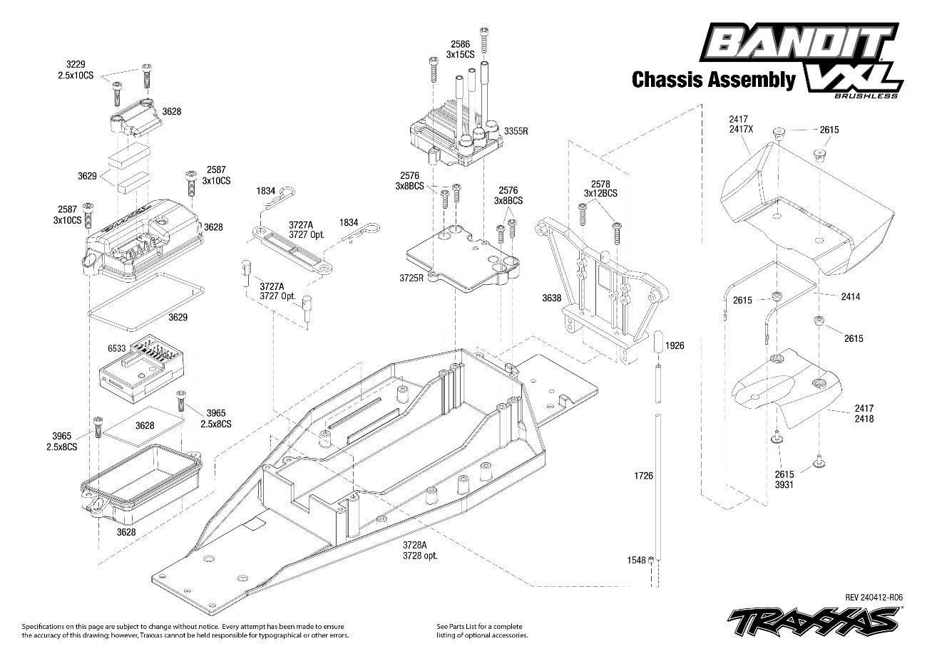 Traxxas 1/10 Bandit VXL 2WD 3S Brushless Extreme Sports Buggy