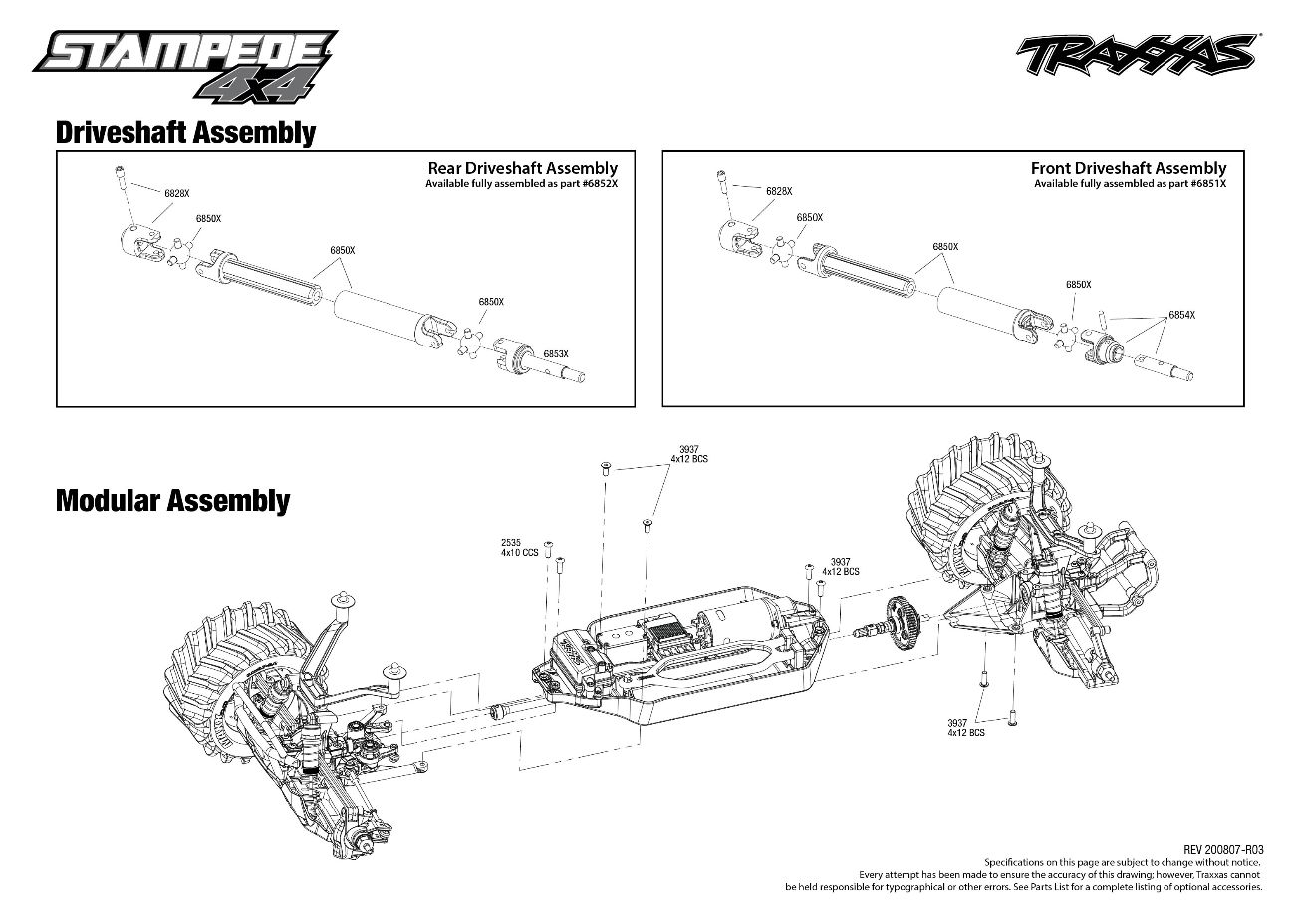 Traxxas 1/10 Stampede XL-5 4X4 Monster Truck Kit w/ Electronics