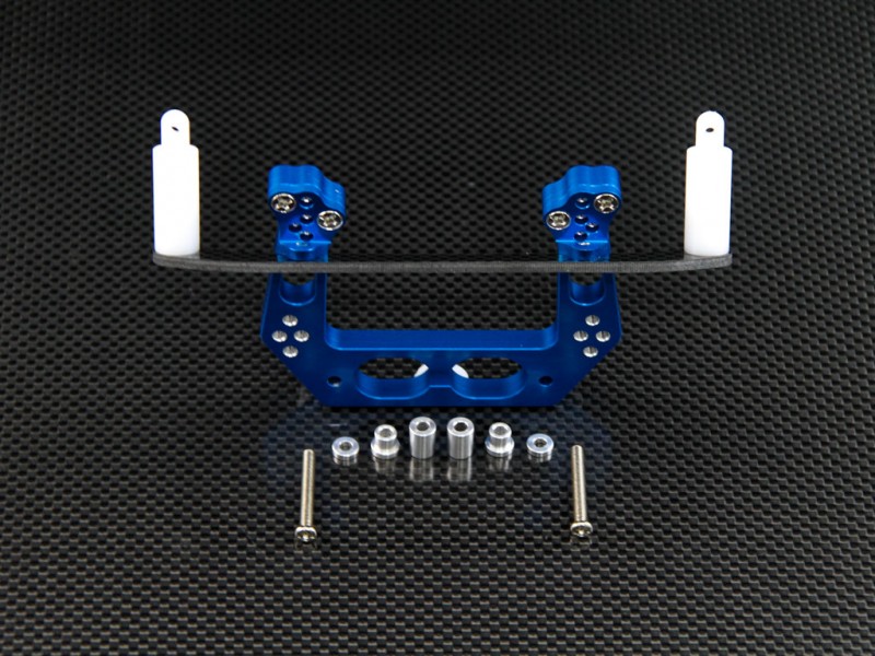 ALLOY FRONT DAMPER PLATE WITH GRAPHITE  BODY POST MOUNT AND DELRIN POST - 1SET