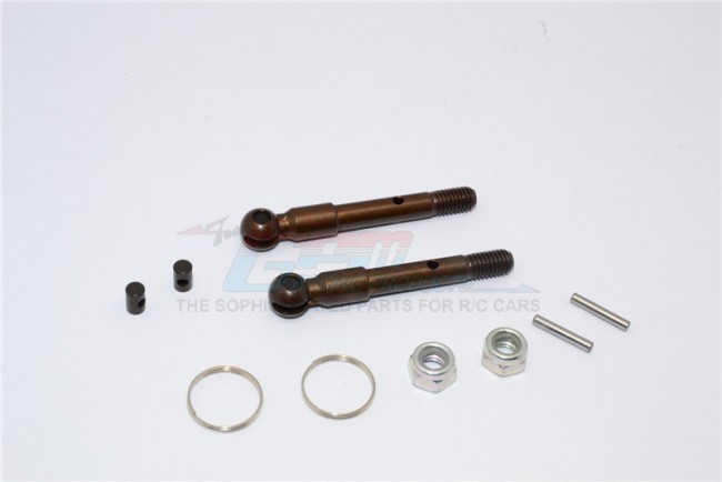 F&R ALUMINUM SHOCKS+STEEL #45 AXLE+SPRING STEEL HEX (LOW CENTER OF GRAVITY SET) -64PC SET