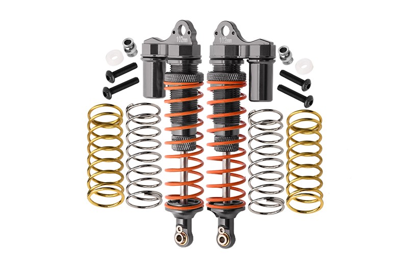 ALUMINUM REAR ADJUSTABLE L-SHAPE PIGGY BACK SHOCKS 102MM -14PC SET