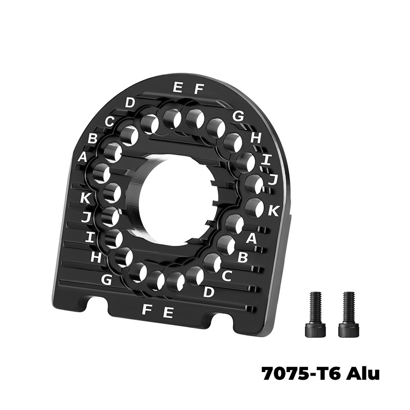 ALUMINUM 7075 MOTOR MOUNT PLATE WITH HEAT SINK FINS