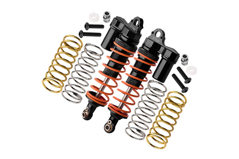 ALUMINUM FRONT ADJUSTABLE L-SHAPE PIGGY BACK SHOCKS 87MM -14PC SET