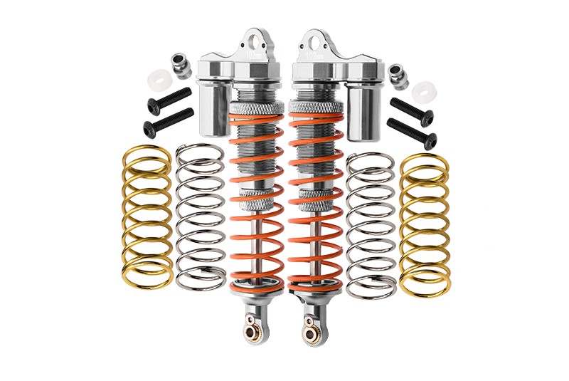 ALUMINUM REAR ADJUSTABLE L-SHAPE PIGGY BACK SHOCKS 102MM -14PC SET