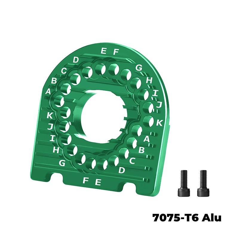 ALUMINUM 7075 MOTOR MOUNT PLATE WITH HEAT SINK FINS