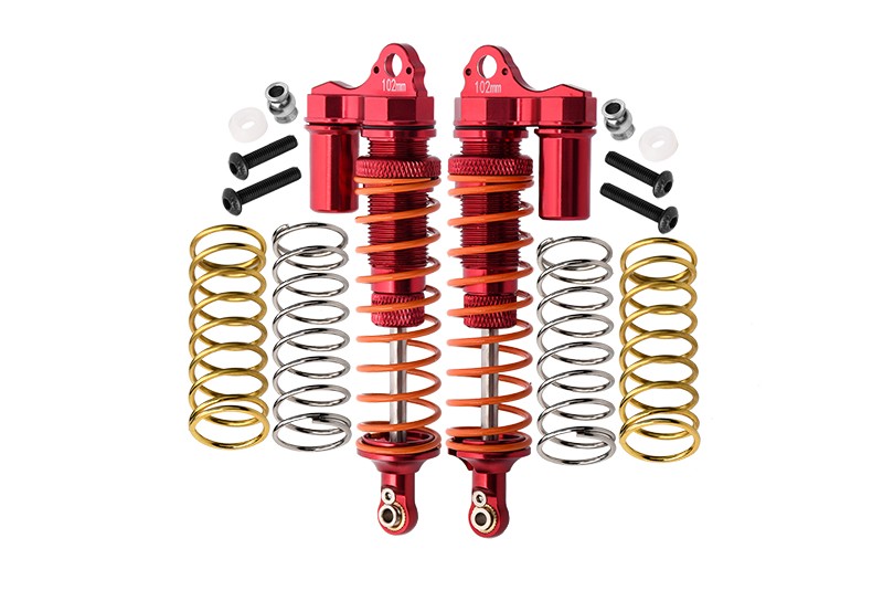 ALUMINUM REAR ADJUSTABLE L-SHAPE PIGGY BACK SHOCKS 102MM -14PC SET