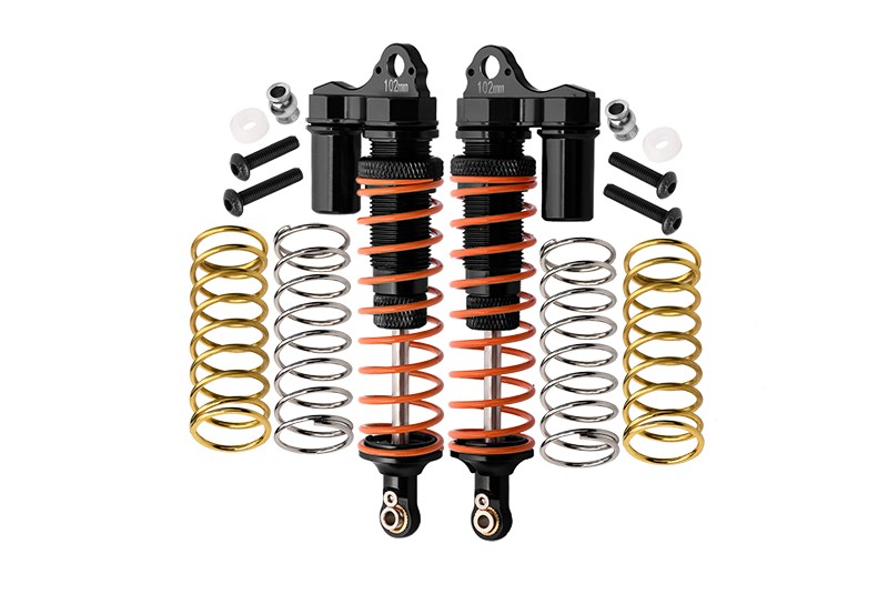 ALUMINUM REAR ADJUSTABLE L-SHAPE PIGGY BACK SHOCKS 102MM -14PC SET