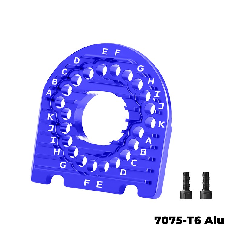 ALUMINUM 7075 MOTOR MOUNT PLATE WITH HEAT SINK FINS