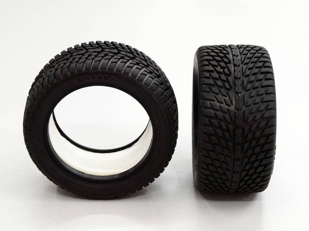FRONT/REAR RUBBER RADIAL TIRE WITH  INSERT (40G) (ONROAD ARROW PATTERN) - 1PR  GPM OPTIONAL