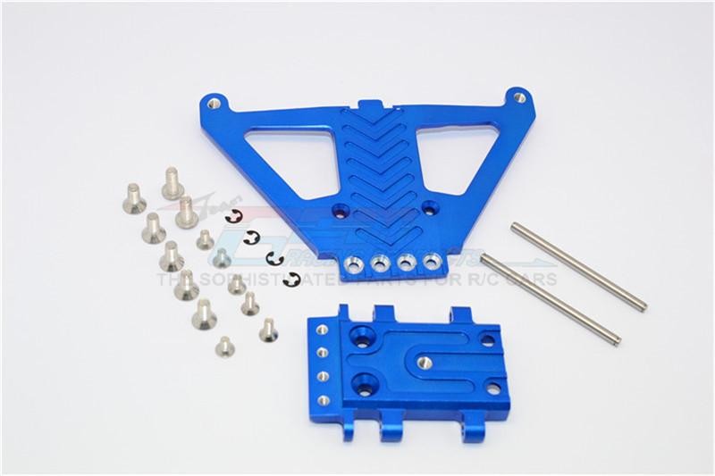 ALUMINUM FIXED GEAR ADAPTER+MOTOR HEATSINK MOUNT - 6PC SET