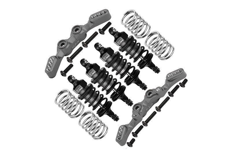 ALUMINUM FRONT&REAR SHOCK TOWERS+ FRONT (53MM)+REAR (50MM) OIL FILLED DAMPERS -28PC SET