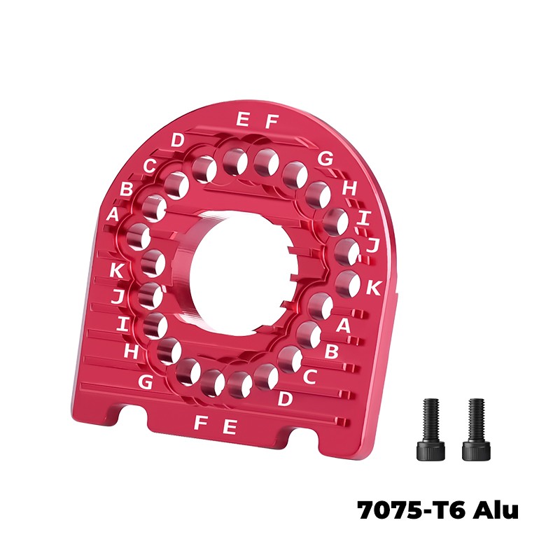 ALUMINUM 7075 MOTOR MOUNT PLATE WITH HEAT SINK FINS