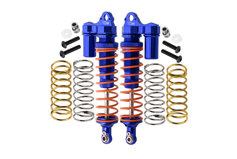ALUMINUM REAR ADJUSTABLE L-SHAPE PIGGY BACK SHOCKS 102MM -14PC SET