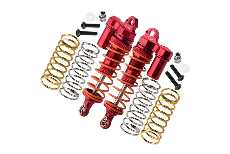 ALUMINUM FRONT ADJUSTABLE L-SHAPE PIGGY BACK SHOCKS 87MM -14PC SET