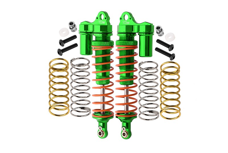 ALUMINUM REAR ADJUSTABLE L-SHAPE PIGGY BACK SHOCKS 102MM -14PC SET