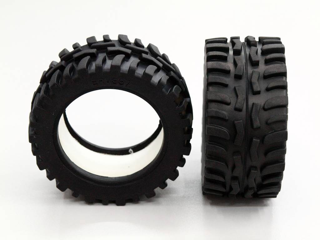 FRONT/REAR RUBBER RADIAL TIRE WITH  INSERT (40G) (OFFROAD DIRT HAWG PATTERN) - 1PR GPM OPTIONAL